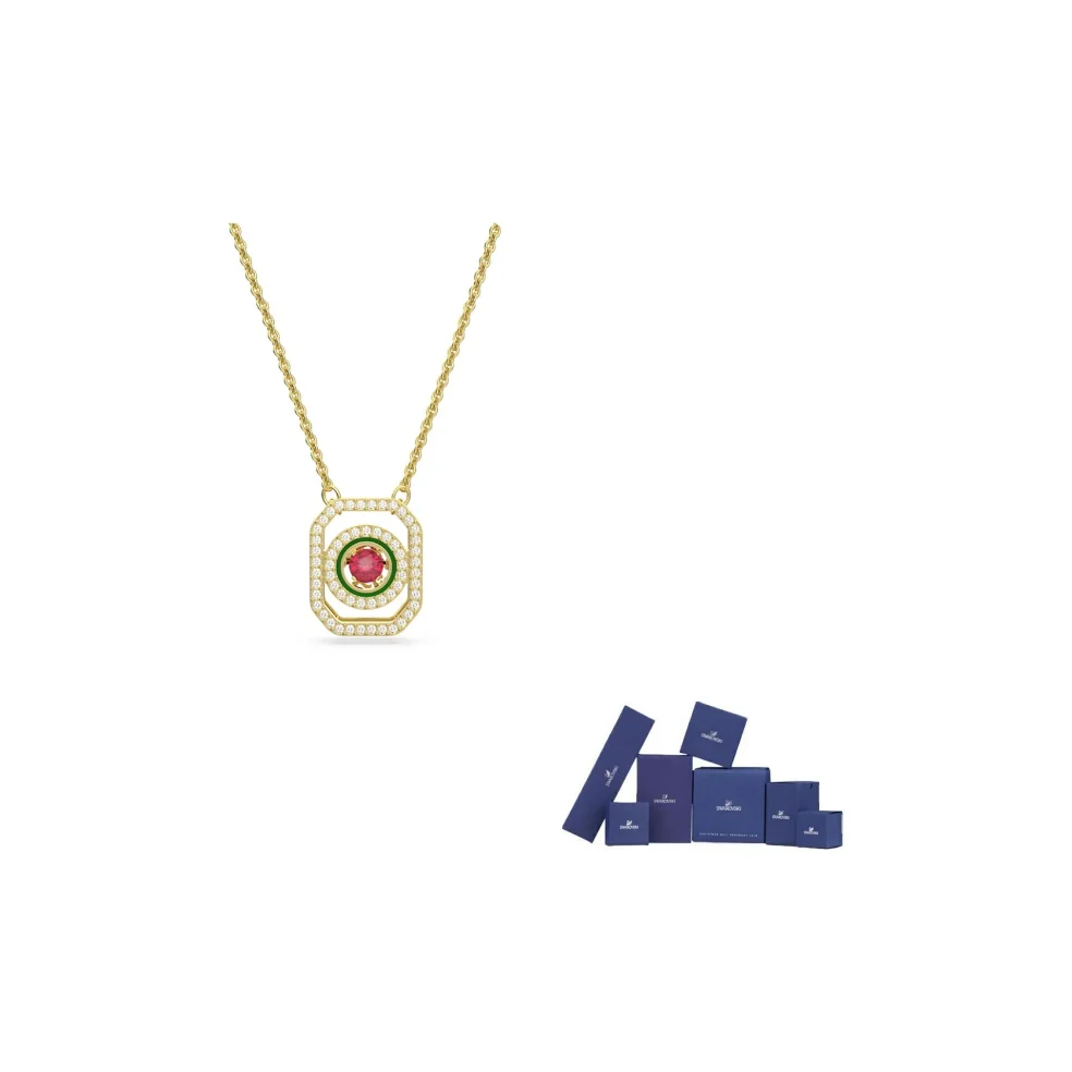 Swarovski Beating Heart Artificial Crystal Necklaces Women's 5649785