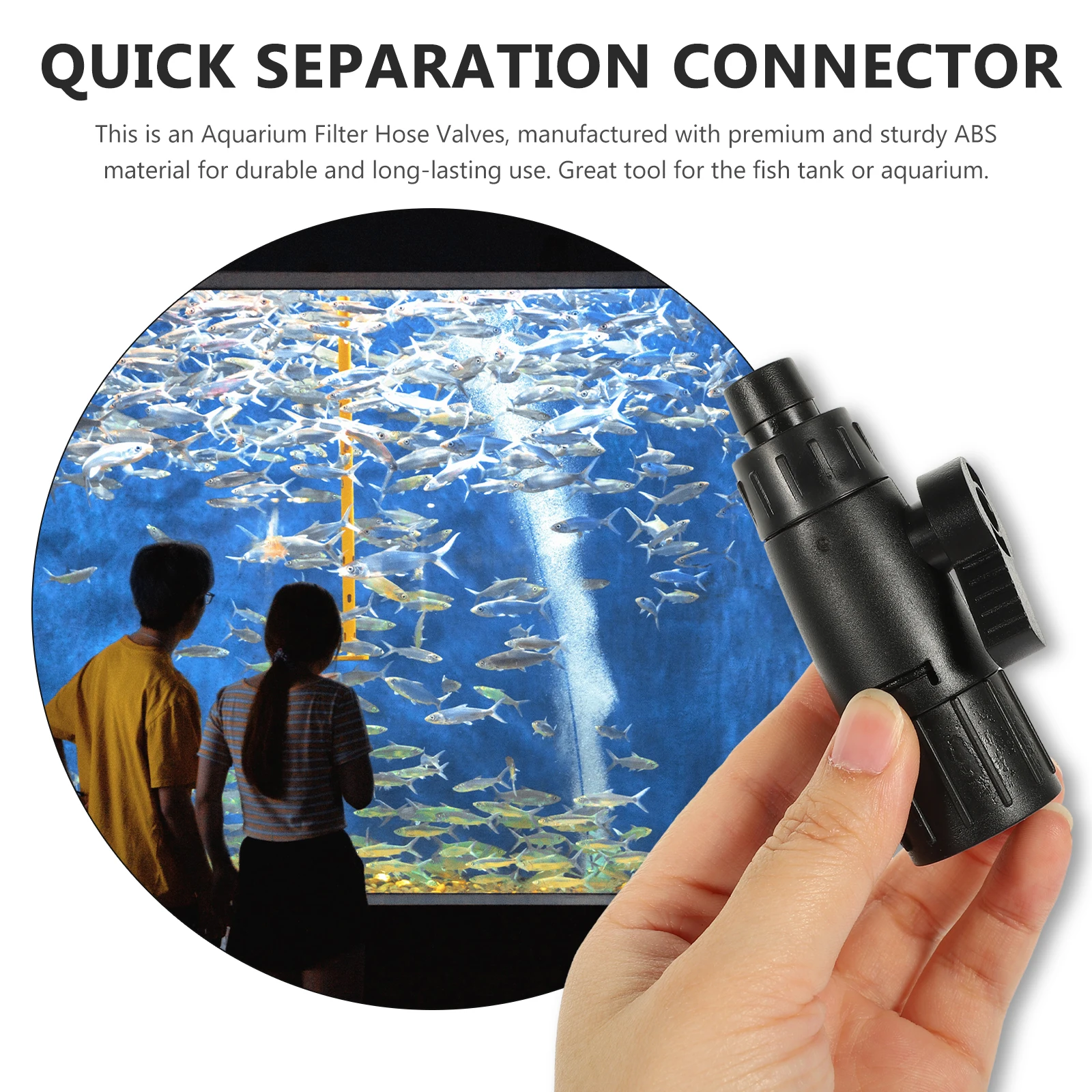 

Filter Valves For Fish Tank High-Grade Abs Aquarium Hose Valves Water Flow Control Splitter Adapter Distributor Accessory