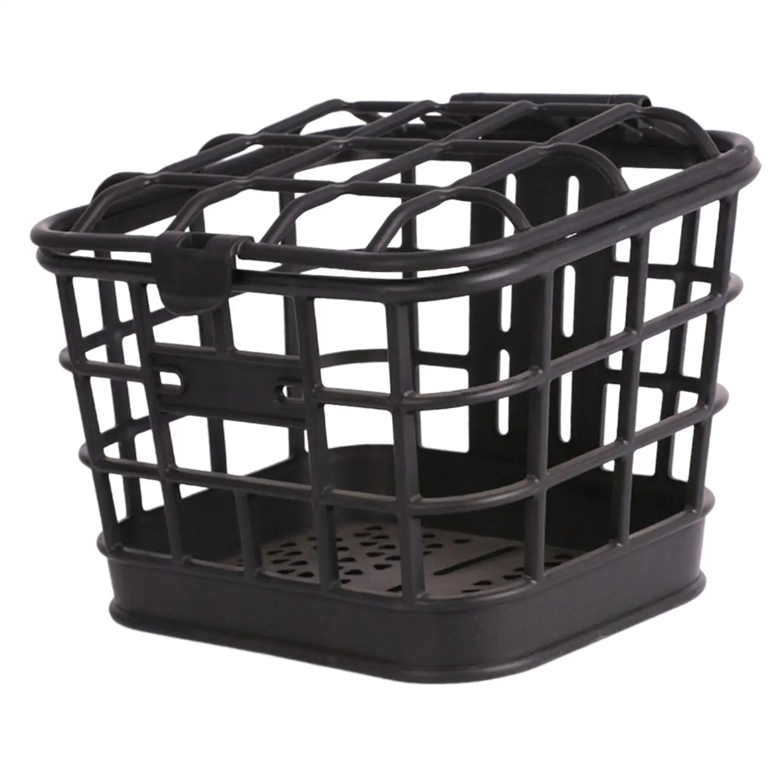 Front Basket With Lid Shopping Holder with Cover Detchable Cargo Rack Dogs Pets Carrier Bike Basket for Bike Traveling Sports