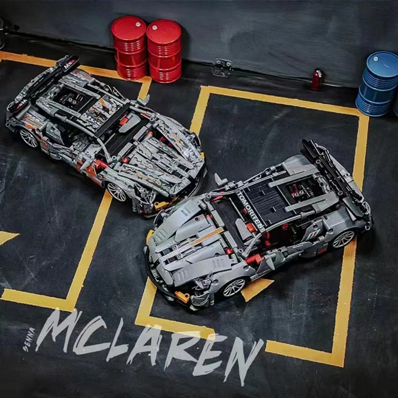 1142PCS Technical McLaren Sport Car Building Blocks with 2 Style Sticker High Speed Vehicle Assemble Bricks Toys Gifts For Adult