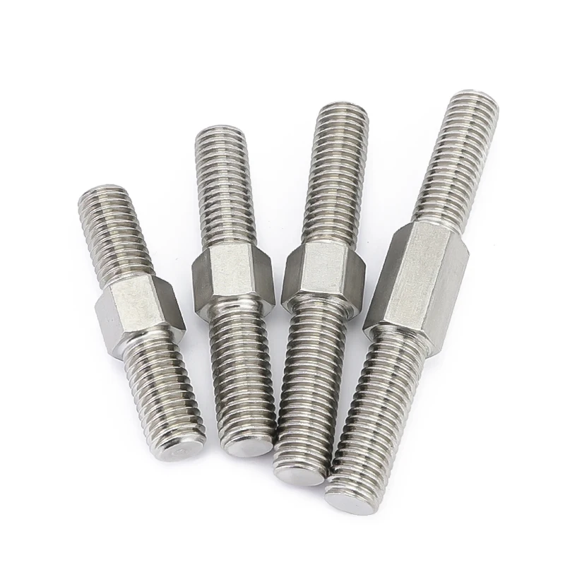 1/2PCS M6 304 Stainless Steel Dual Head Threaded Bar Stick Left And Right Thread Double End Thread Rod Stud Bolts L=30mm-100mm