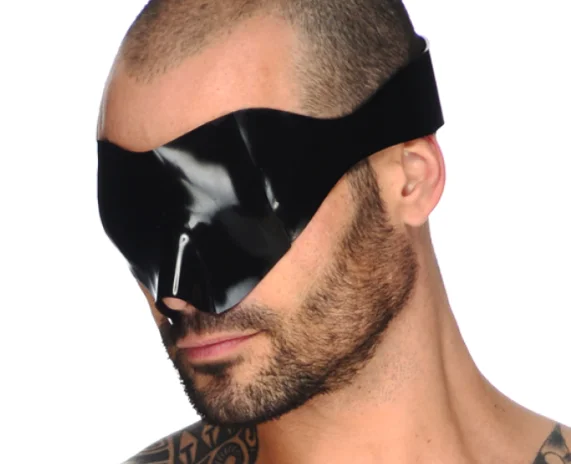 

Латексная резиновая черная маска для глаз Gummi 100%, ролевые игры, трехмерные ощущения при особых обстоятельствах, размер комфорта 0,4 мм