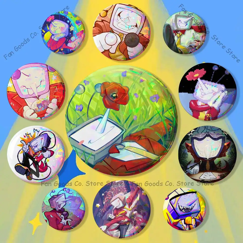 

D-Deltarune Tenna Badges Creative Tinplate Button Pins Brooch Creative Quotes Badge Clothes Backpack Jewelry Gift