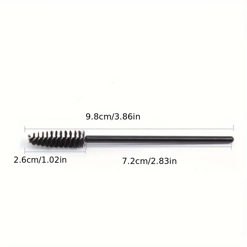50-Piece Disposable Eyelash Brushes with Crystal Handle 4
