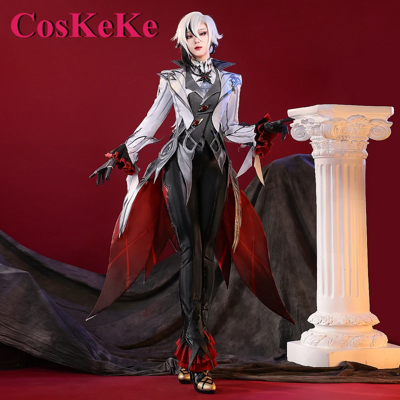 

CosKeKe Arlecchino Cosplay Anime Genshin Impact Costume Fatui Gorgeous Sweet Uniforms Halloween Party Role Play Clothing New