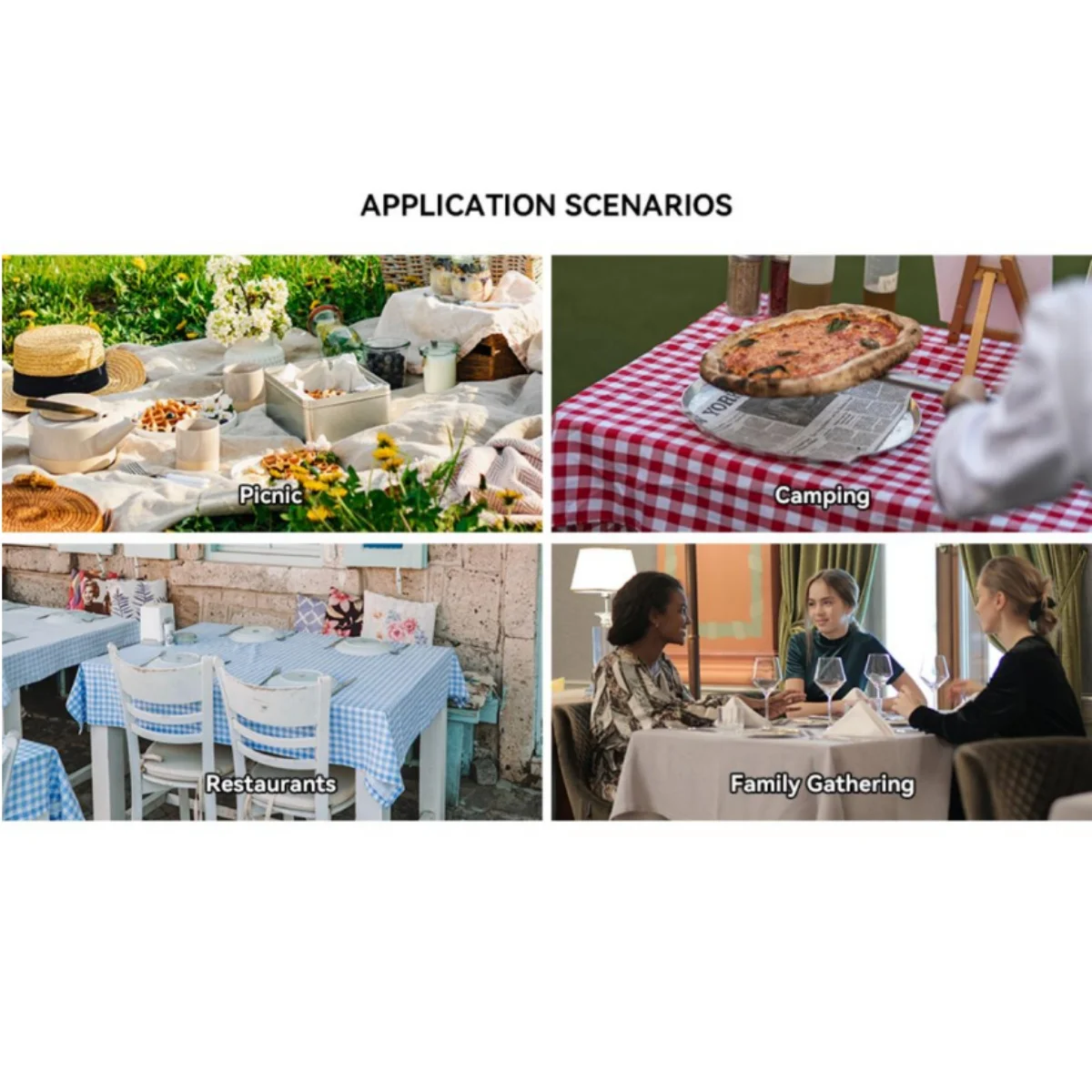 Red Green Plaid Table Cloth Multicolour Pattern Waterproof Fabric Tablecloths Home Kitchen Party Anniversary Dining Decoration