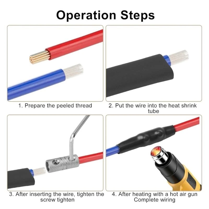 y1ad boats marine 0 gauge wire insles connects حرارة تقلص موصلات الأنابيب #2