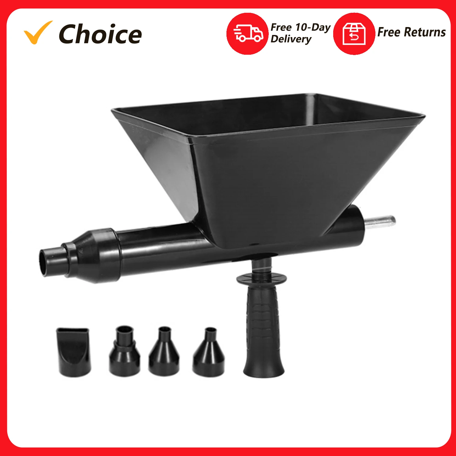 

Electric Caulking Machine Door Window DeviceMortar Automatic Filler 8mm Drill Joint Cement Device with Four Replacement Nozzles