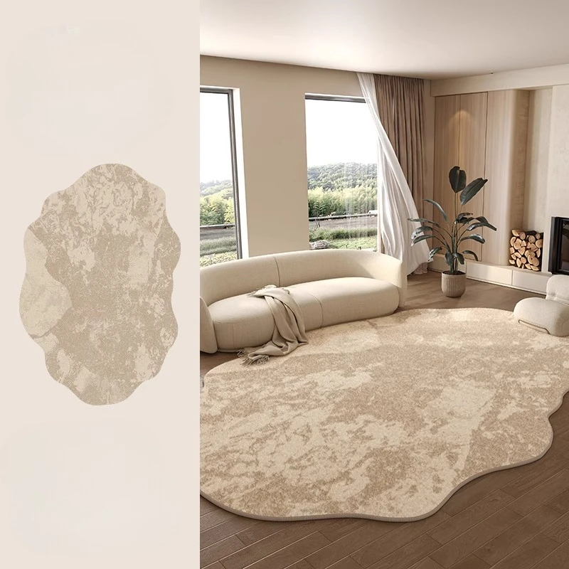 Lichte luxe tapijten voor slaapkamer Onregelmatige vormen Woonkamerdecoratie Wasbaar tapijt Dikke pluche studiemat Thuis Pluizig zacht tapijt