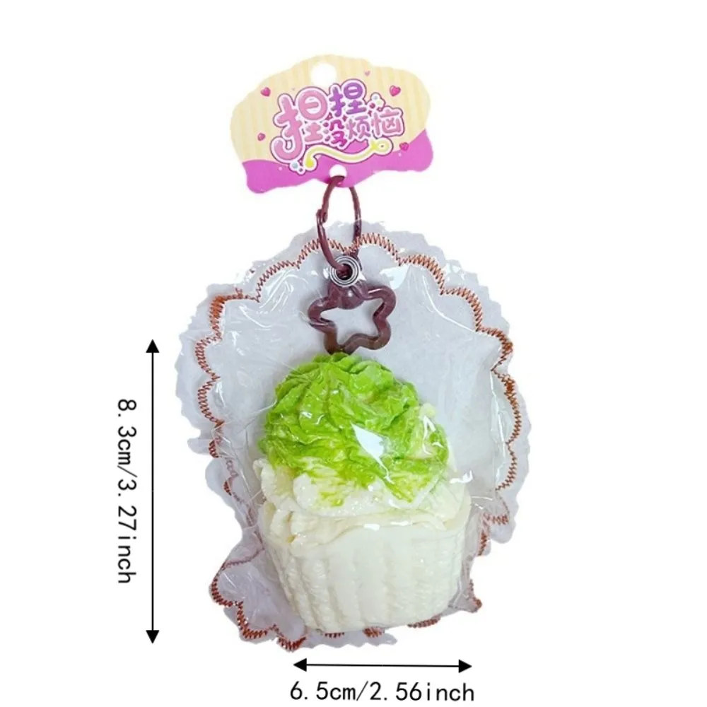 Hand Relax Cabbage Squishy Keychain Shapable Handmade Ice Cream Squishy Keychain Bounce Pinch Bag Pendant Student Prize