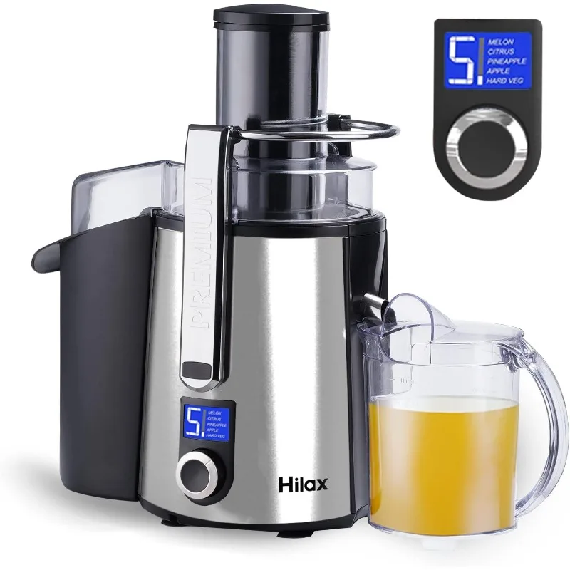 Centrifugal Juicer Machine - LCD Monitor 1100W Juice Maker Extractor, 5-Speed Juice Processor Fruit and Vegetable