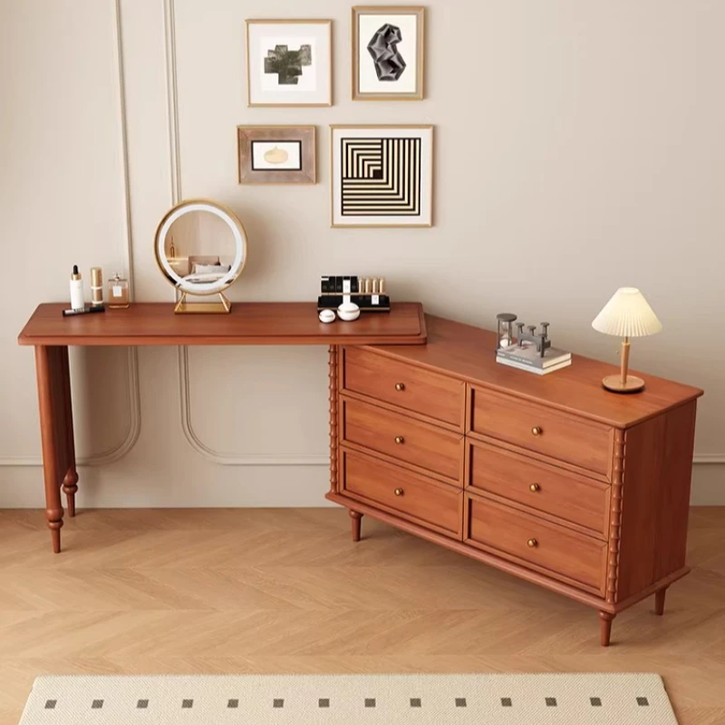 Modern Vintage Dressing Table Cosmetics Storage Beauty Bedroom Dressing Table Mid Century Luxury Penteadeira Trendy Furniture