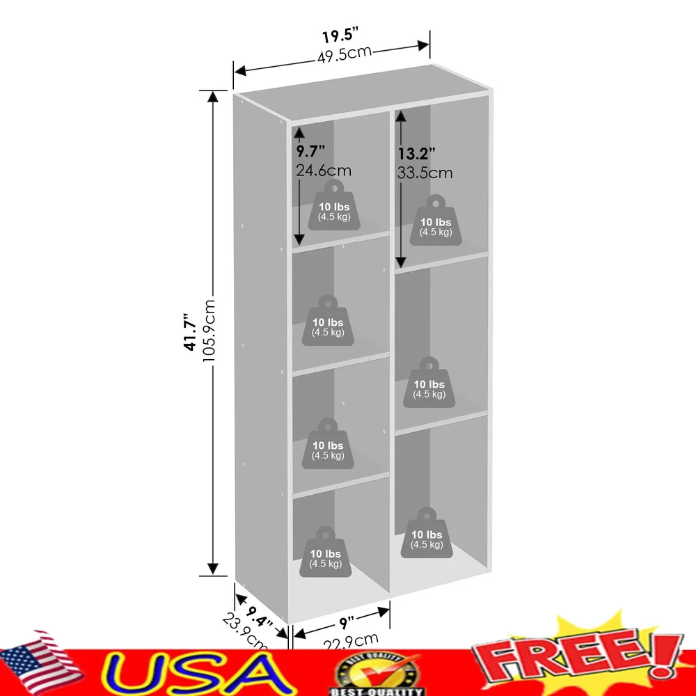

7-Cube Open Shelf Closet Organizer Multipurpose Storage Solution Durable Composite Wood Easy Assembly Versatile Display Unit