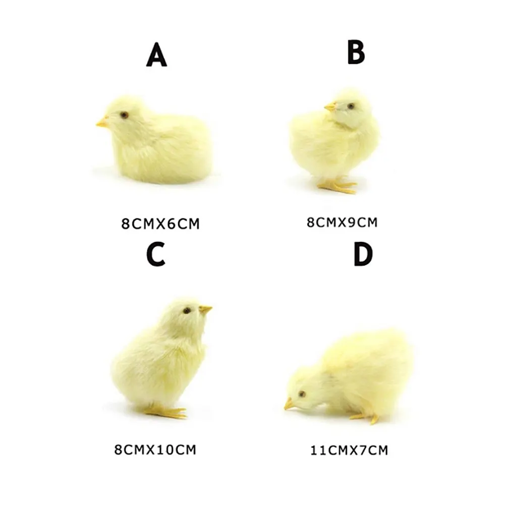 Simulation Chick Decor Plush Chicken Model, Cute Gift