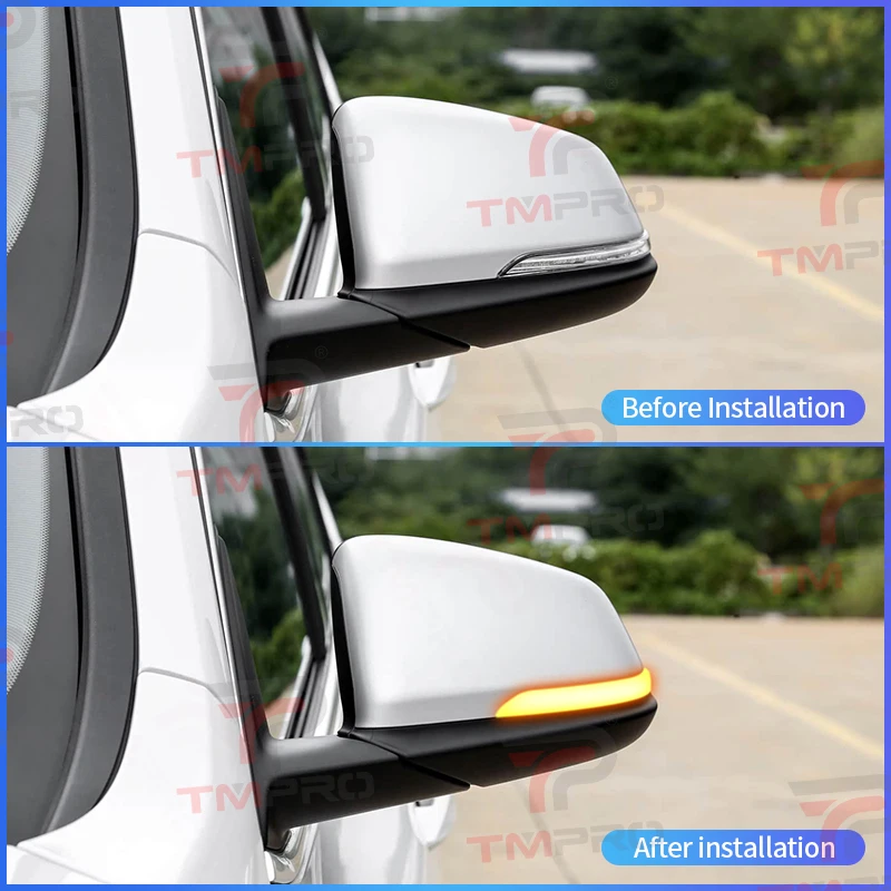 Suitable for BMW X1 F48, X2 F39, 1 Series F52, 2 Series F46 four-piece LED side mirror dynamic turn signal lights in blue
