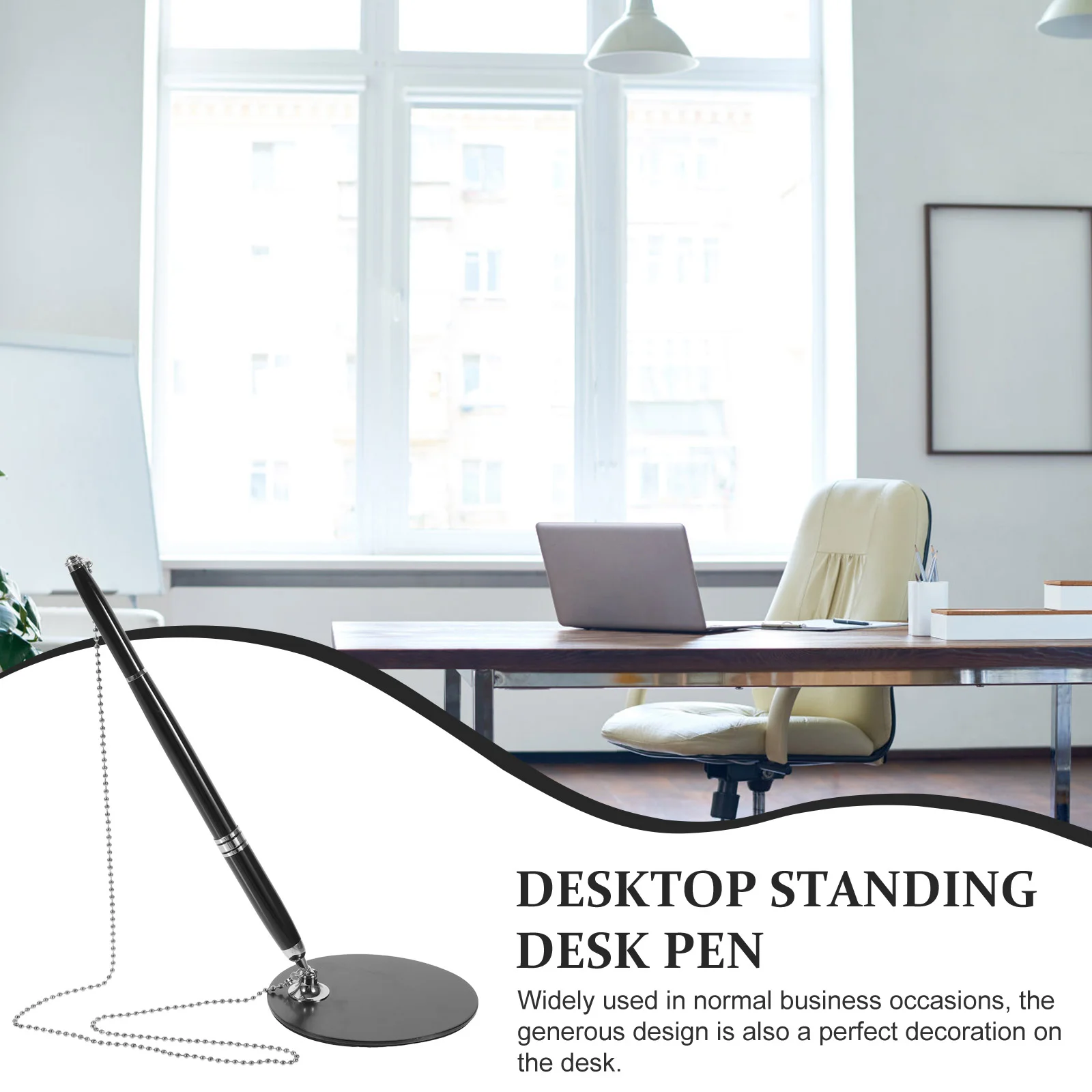 Signing Pen Office Desk Accessories Business Pens Writing Steel Pole Desktop Ballpoint Signature Stationery for Bank