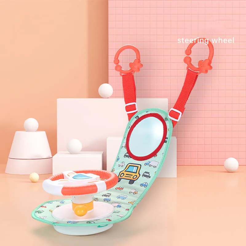 Kids Steering Wheel Toy Fun Backseat Driving Simulation Musical Sound Realistic Steering Wheel Early Education Enlightenment Toy