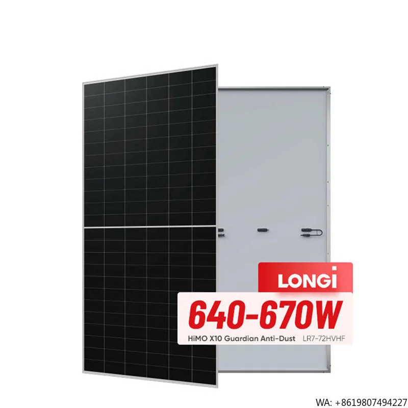 LONGi Hi-MO X10 Guardian Anti-Dust LR7-72HVHF 640-670W Solar Panel High Efficiency & Anti-Shading With 30-Year Warranty