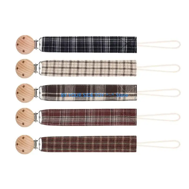 

Набор из 5 шт., тканевый ремешок для прорезывания зубов с деревянным зажимом для игрушечного прорезывателя U6XE