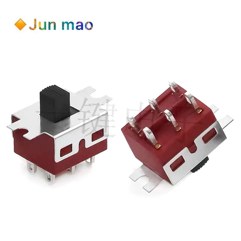 

1 шт. SS-22D08G5 (2P2T) двухрядный 6-контактный вертикальный тумблер фен прямой скользящий переключатель