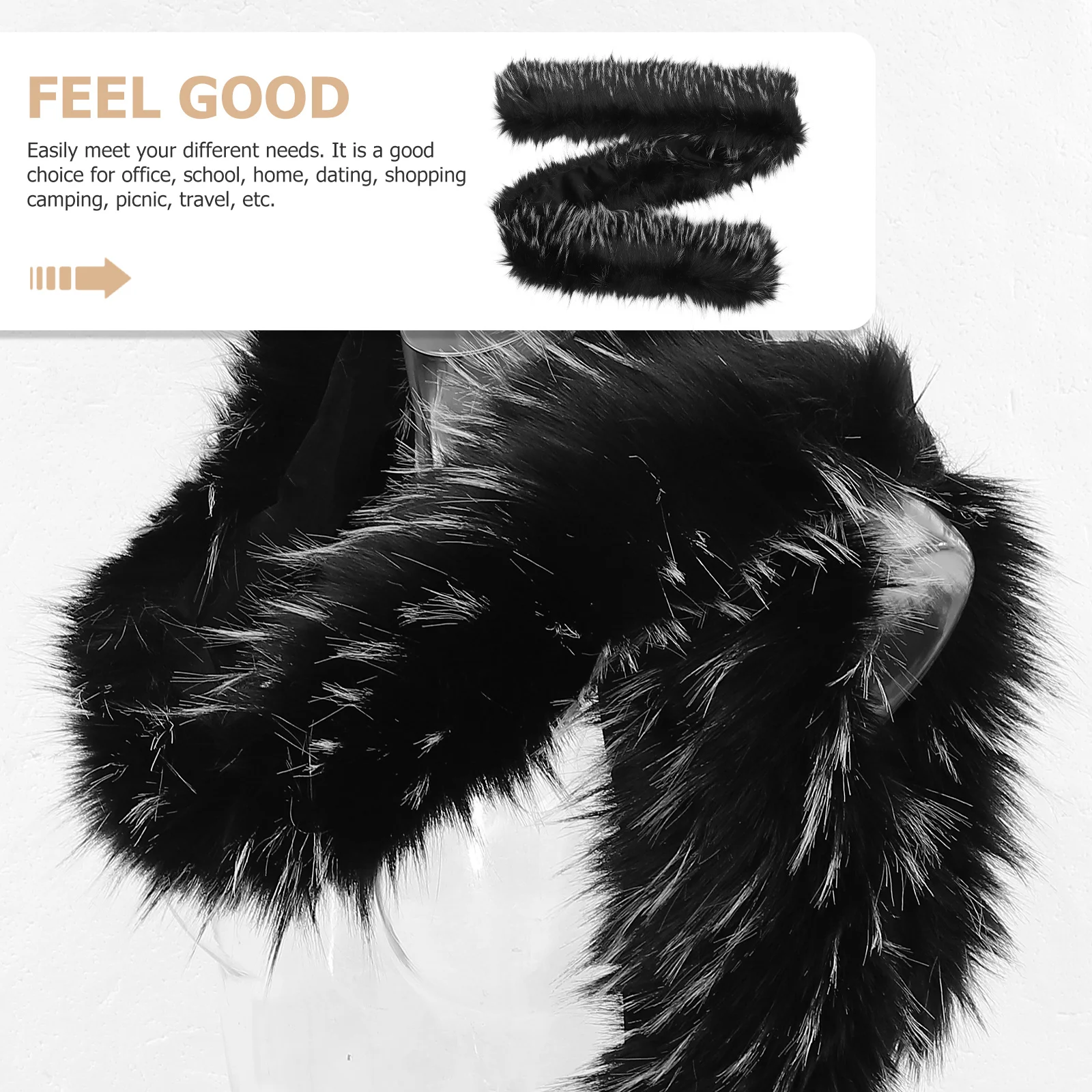 

Faux Warm Shawl Winter Shawl Collar Luxury Long Scarf Wrap Women Costume Cold Weather Accessories Winter Costume Accessories