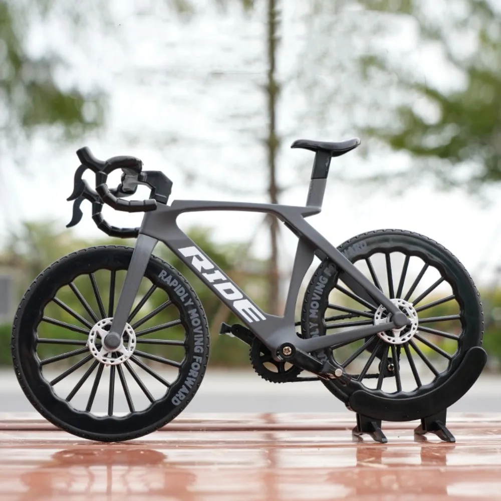 ديكور المنزل 1:8 مقياس دراجة صغيرة نموذج محاكاة سباق الدراجة الجبلية المعدنية مصغرة دييكاست الطريق BMX نموذج الدراجة