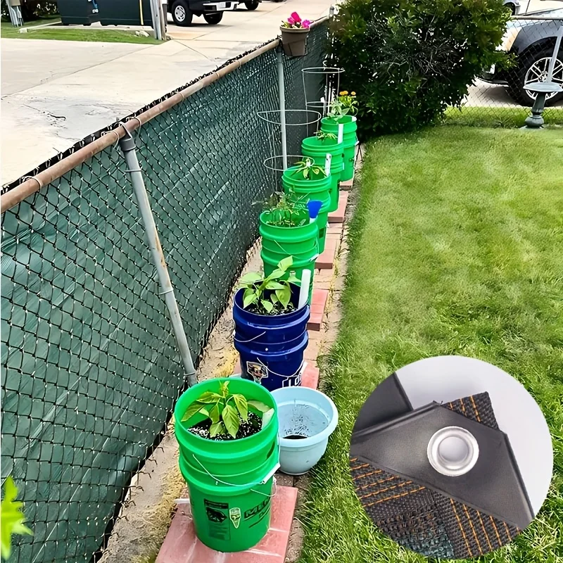 【شبكة تظليل الحديقة】هذا شبكة الظل، تتميز بتصميم منسوج بكثافة ومعزز بخياطة مزدوجة الخيط، مزودة بـ