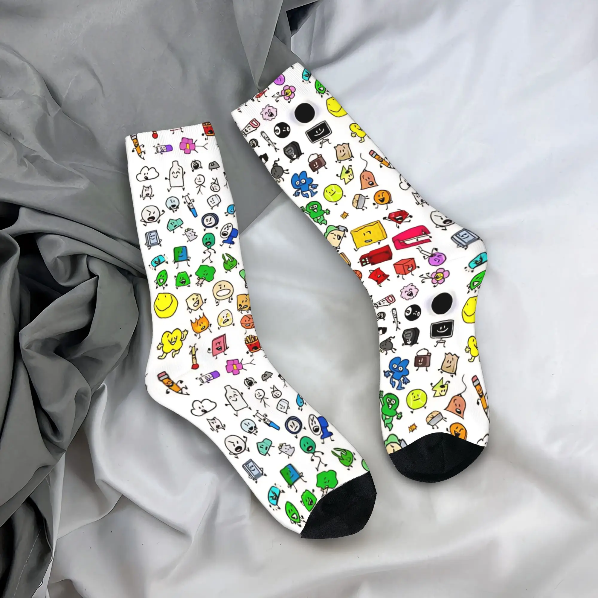

BFDI All Characters Socks BFDI Anti Slip Stockings Couple High Quality Outdoor Sports Socks Winter Vintage Design Socks