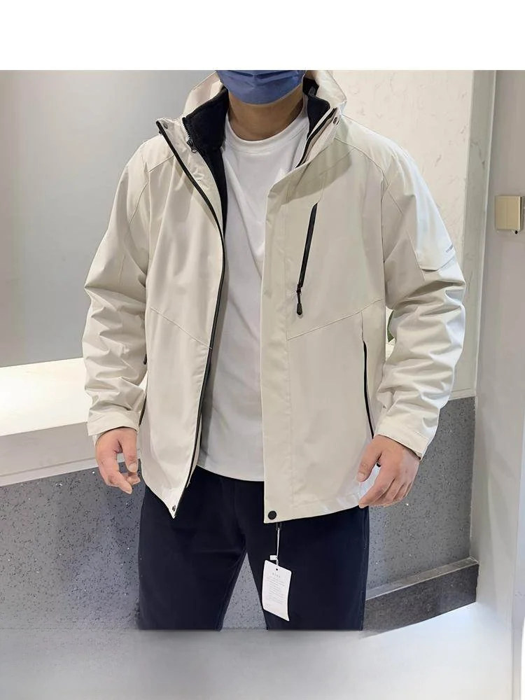 

Съемная футболка Fce в одном, ветрозащитная уличная куртка Jaet Profional Stand ex Long Sve, пальто с капюшоном для осени...