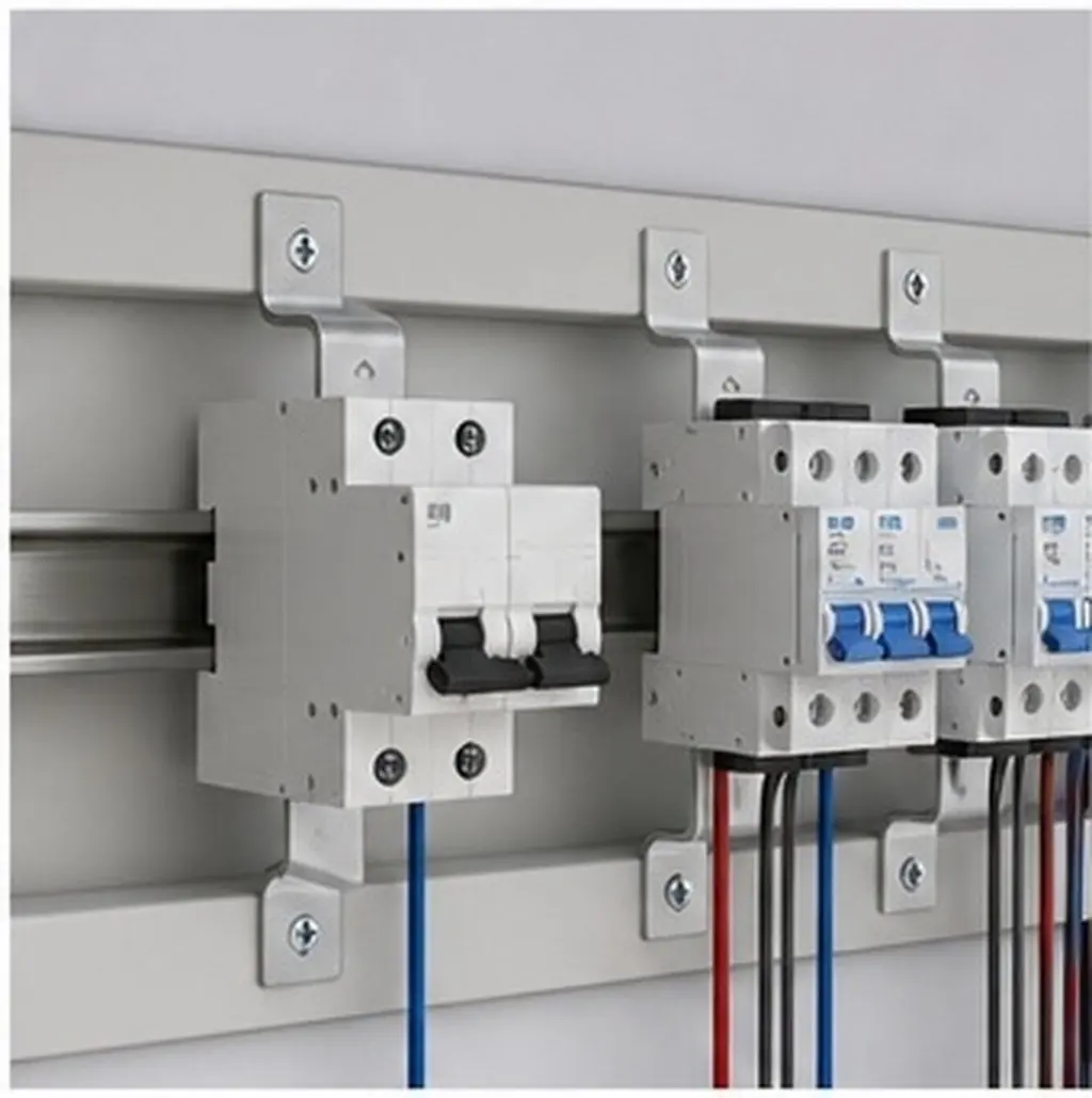 4Pcs Copper U Clamp Rail Bracket Flat U Shaped Mounting Bracket for Electrical Panel Din Rail Circuit Breaker Sturdy Rustproof