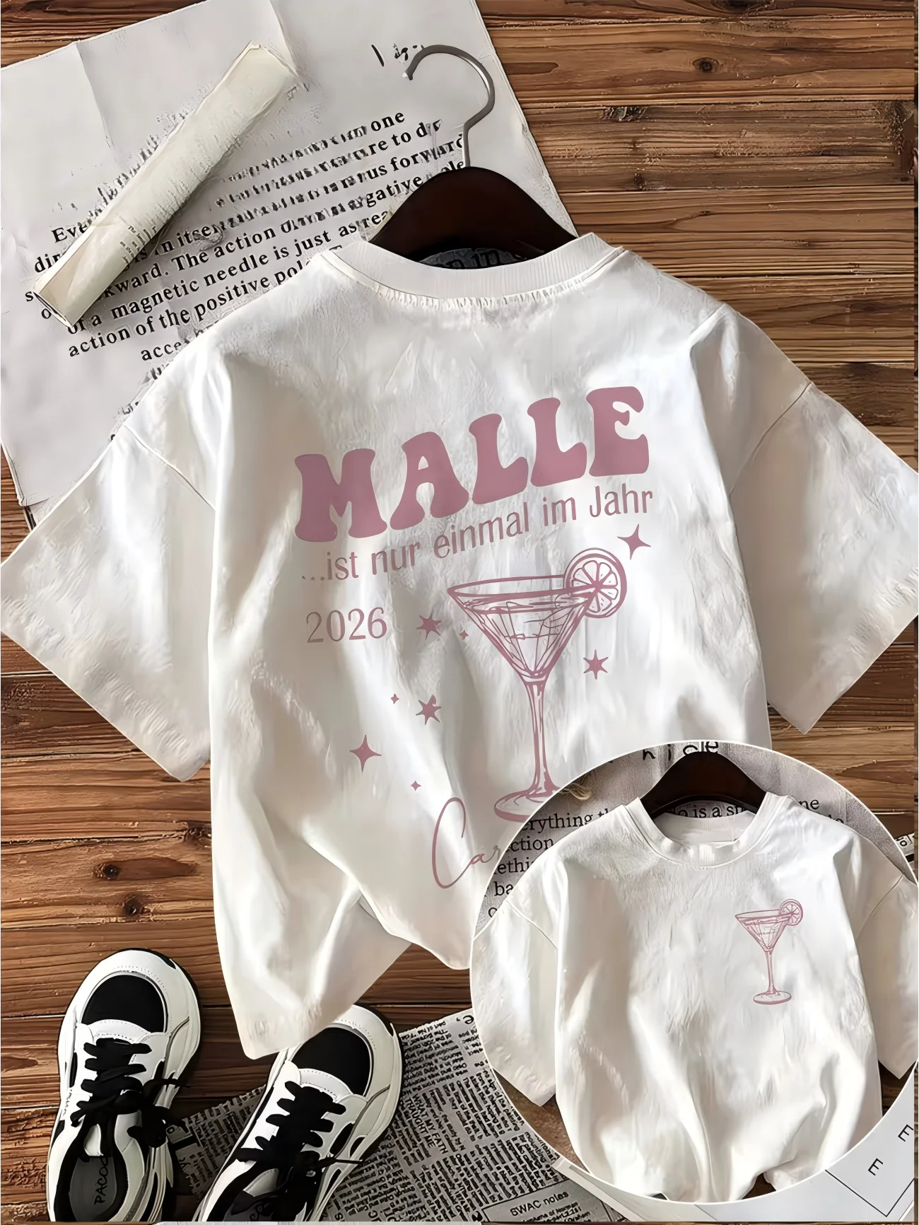 Malle 2026 Lettering T-Shirt Funny Travel Quote Graphic Tee Summer Short Sleeve Cute Cocktail Art Design Casual Fashion Tops