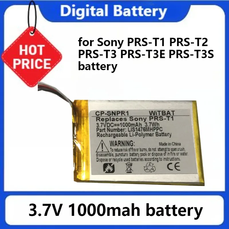 

LIS1476 Battery 1-853-104-11 LIS1476MHPPC(SY6) for Sony PRS-T1 PRS-T2 PRS-T3 PRS-T3E PRS-T3S 1000mah 3.7V Battery