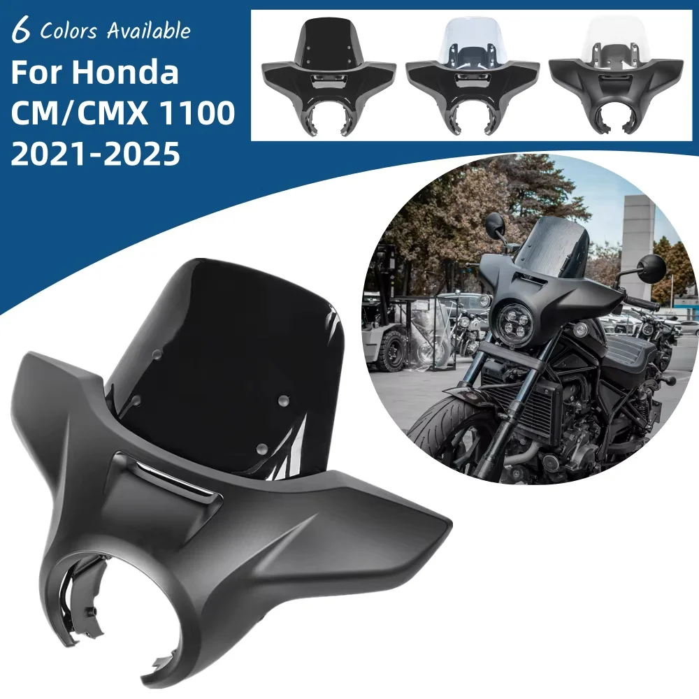 

for Honda Rebel CM CMX 1100 2021-2025 2024 CM1100 Front Headlight Cover Windscreen Motorcycle Headlamp Fairing Windshield Screen