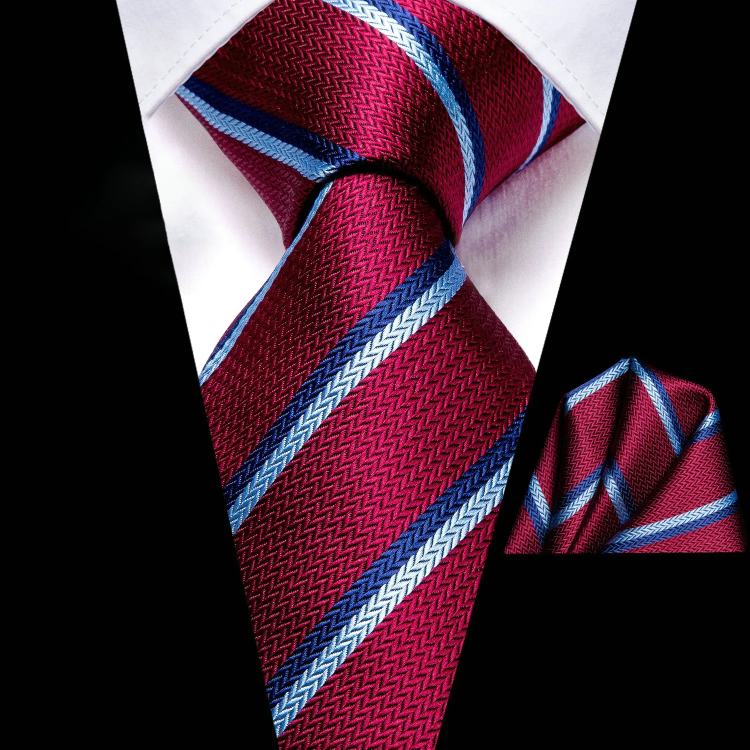 VERVEROW Striped Jacquard Neck - Men'S Formal Wear Ties 评论和价格