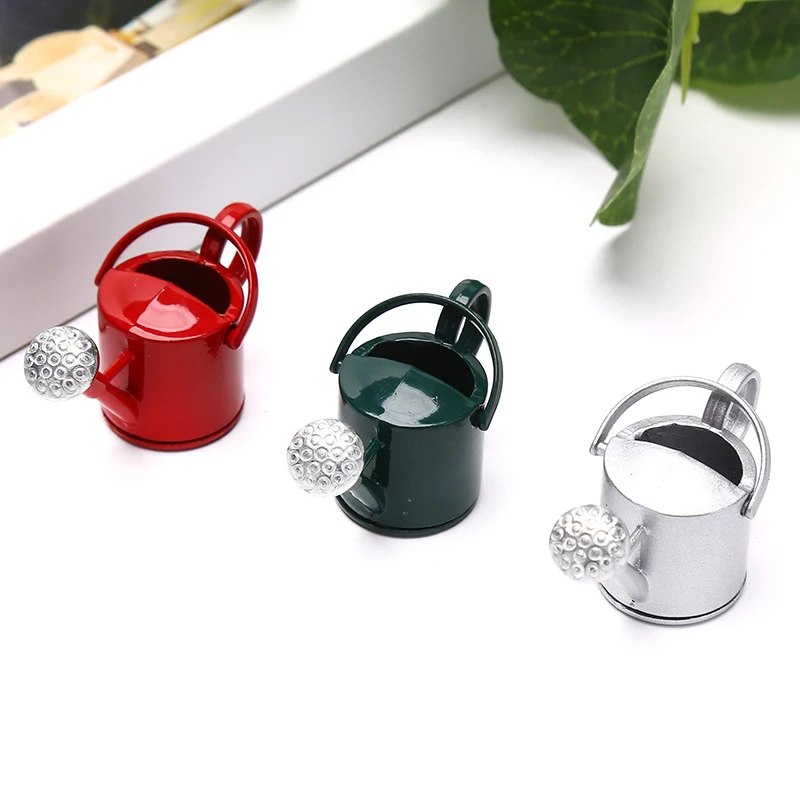 Doll House Miniature Metal Watering Can Handicrafts Model For 1:12 Scale Dollhouse Decoration Mini Ornament