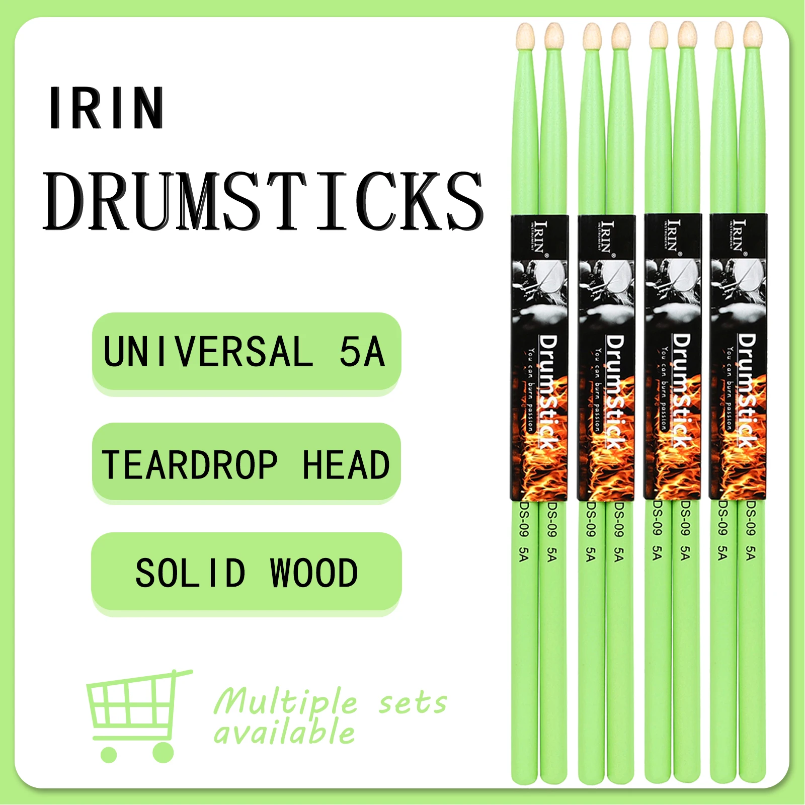 IRIN Drumstick Jazz Drum 5A So - đánh giá và giá Drumsticks 5A Maple