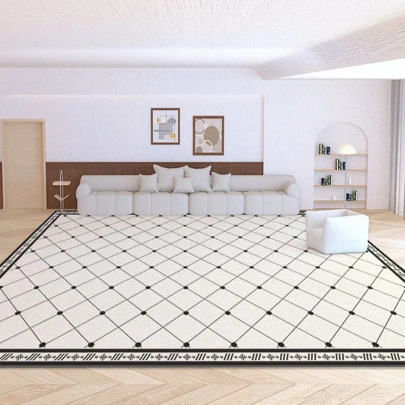 Wabi-sabi Geometric Pattern Carpet for Living Room Large Area Mats Modern Minimalism Short Plush Floor Mat Bedroom Rug 카페트 거실 대형