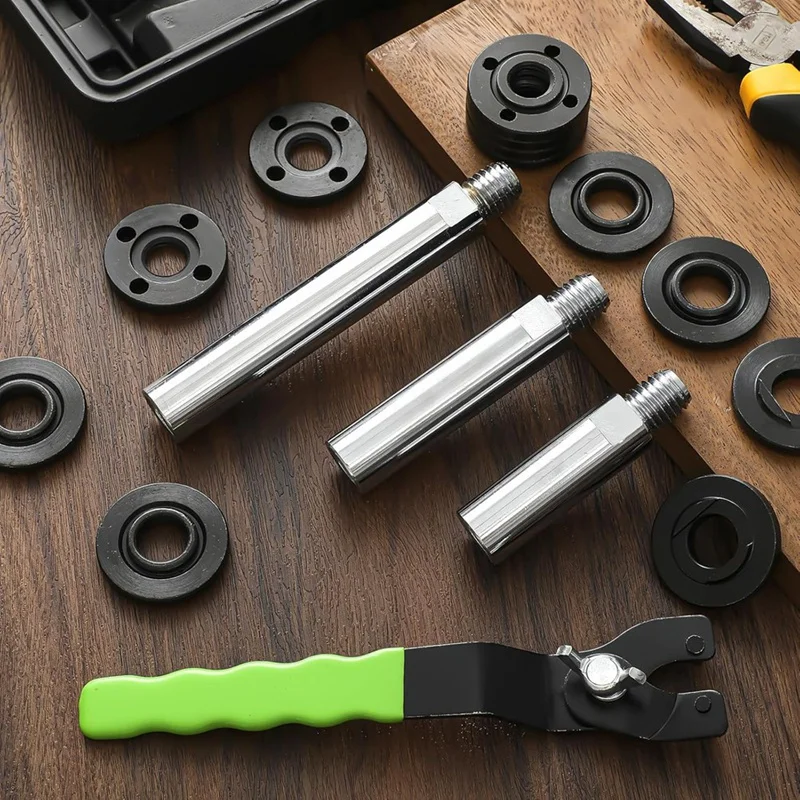 ABBO-5/8 Inch -11 Angle Grinder Extension Shaft Connecting Rod Angle Grinder Accessory With Grinder Adjustable Wrench