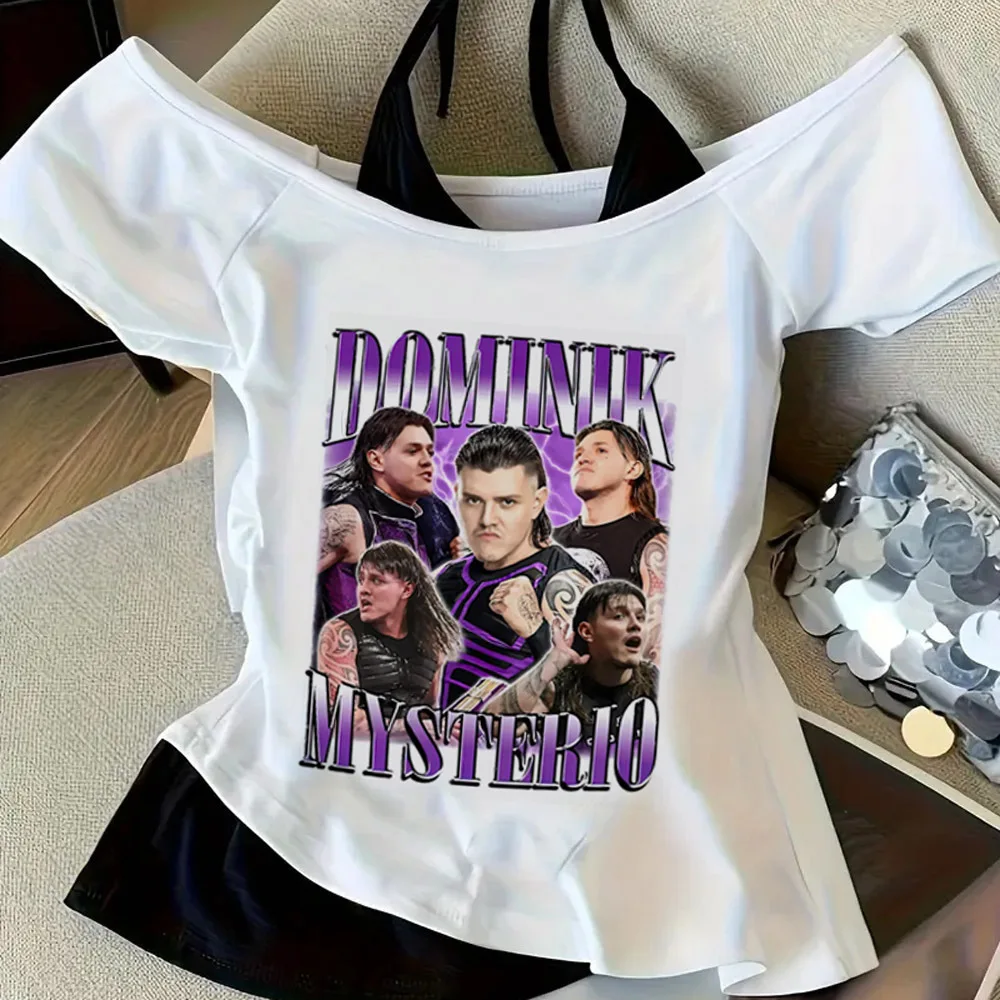 Rhea Ripley crop top para mujer, estilo gótico, grunge, manga, top japonés, camisetas dollette jojifuku, verano, meme japonés