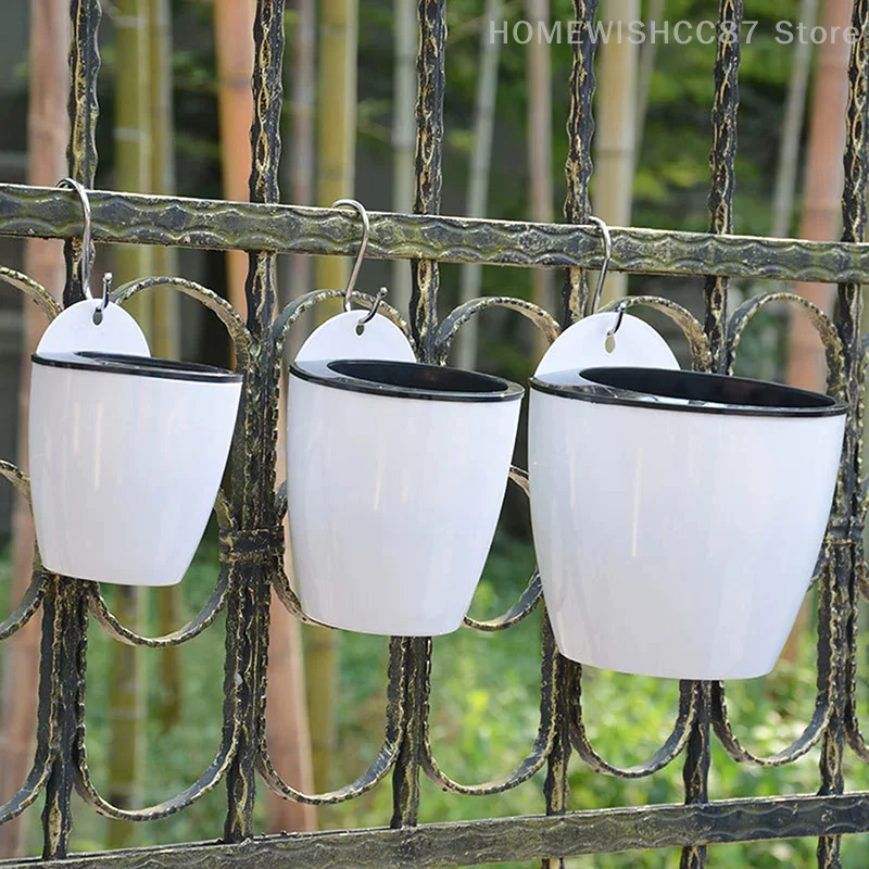 

Wall Hanging Flowerpot Automatic Suction Flowerpot Green Flower Pot Round