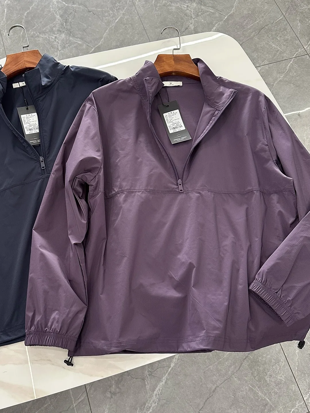 

Уличный мужской свитшот Jaet, тонкий повседневный свитер на молнии, свободный крой из полиэстера, длинный воротник-стойка, осень 2025 г.