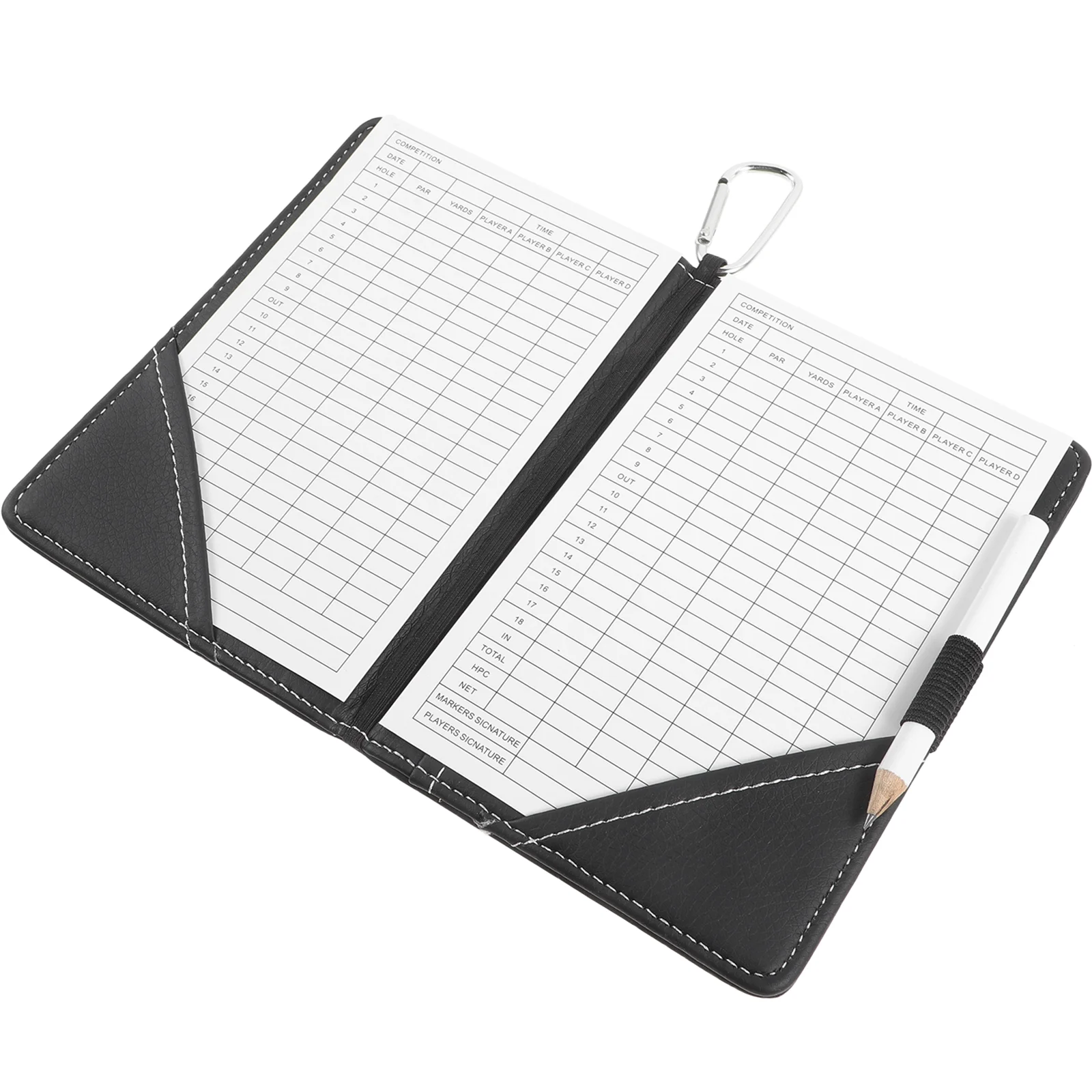 Golf Scorebook Portable Golfs Scorecards Holder Club Range Chart Accessories for Men Baseball Outdoor Man