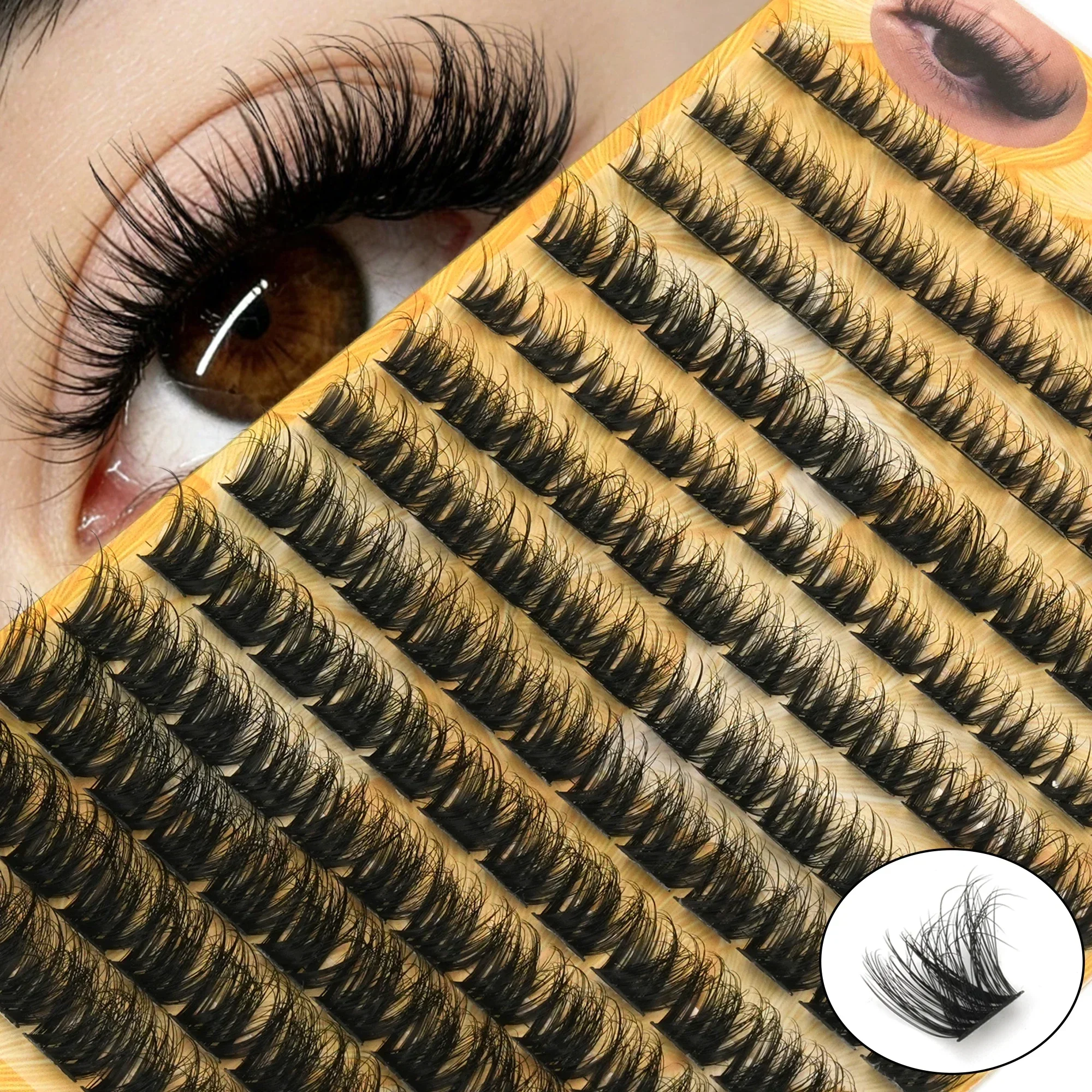 Wispy Wispy Cluster Lashes D Curl Faux Mink Individual Eyelashes Fluffy Segmented DIY Lash Extensions For Eye Makeup - Aliexpress Deal
