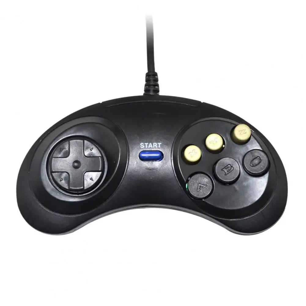 Wired Gamepad Plug And Play 6 Key Layout Disc Direction Button Acceleration Ergonomic No Delay Game Joystick for Console 16