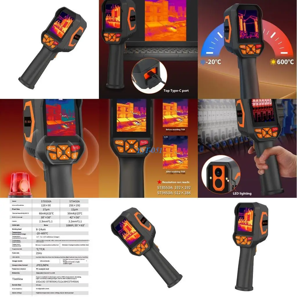 

E15A Tall Resolution 256x192 Ir Warm Picturing Camera Wide 42x56 Degree FOV for Industrial Inspection