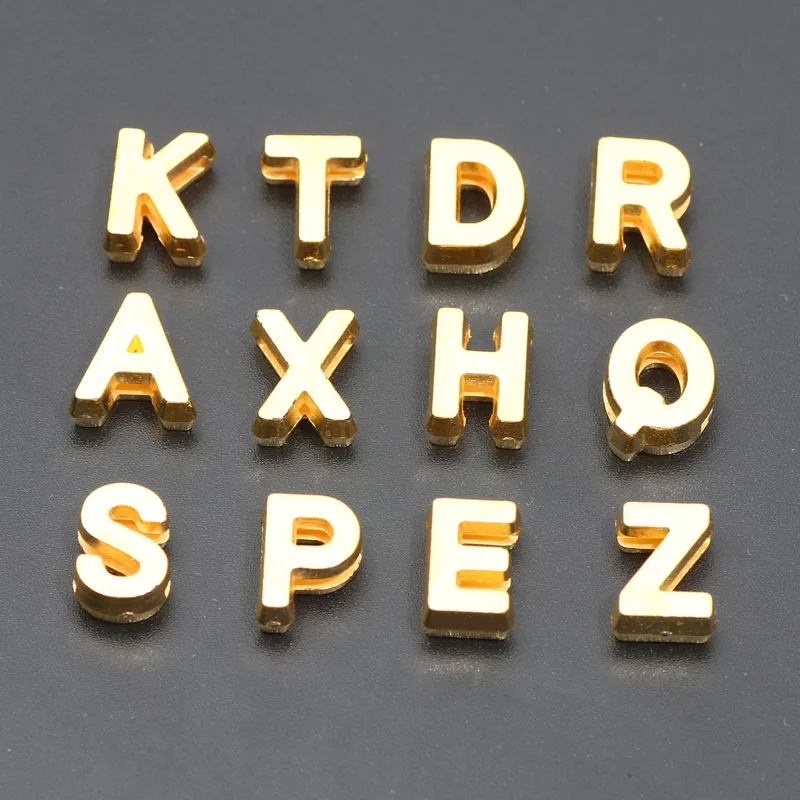 50pcs/Lot Acrylic Letter Beads Alphabet Charms Beads For Jewelry Making DIY Bracelet Necklace Phonechain Findings Accessories