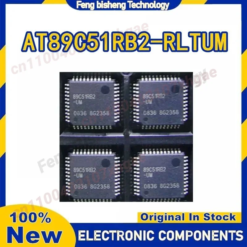 

100% New AT89C51RB2-RLTUM AT89C51RB2-UM 89C51RB2 QFP44 Chipset