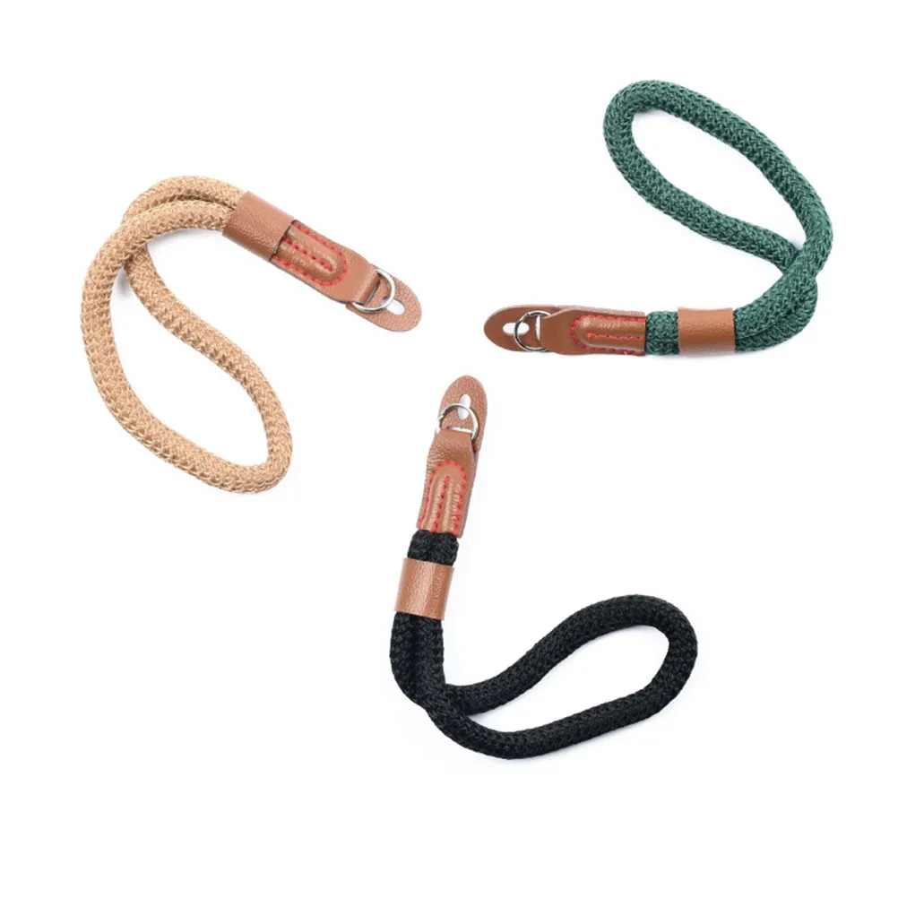 

1pc Wrist Band Cotton Rope Pu Quick Dry Sweat Absorbing Lightweight Compact Hand-Woven Strap For Interchangeable Lens