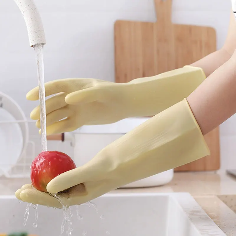1 Pair of Thick Dishwashing Gloves Work Gloves Latex Dishwashing Gloves Durable Household Cleaning and Dishwashing Tools Gloves
