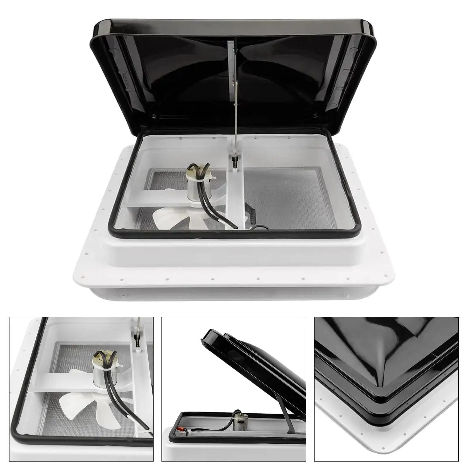 

14" RV Roof Vent Fan Simple Installation Interior Accessories RV Roof Fan Replacements for Motorhome RV Trailer Vehicle Travel